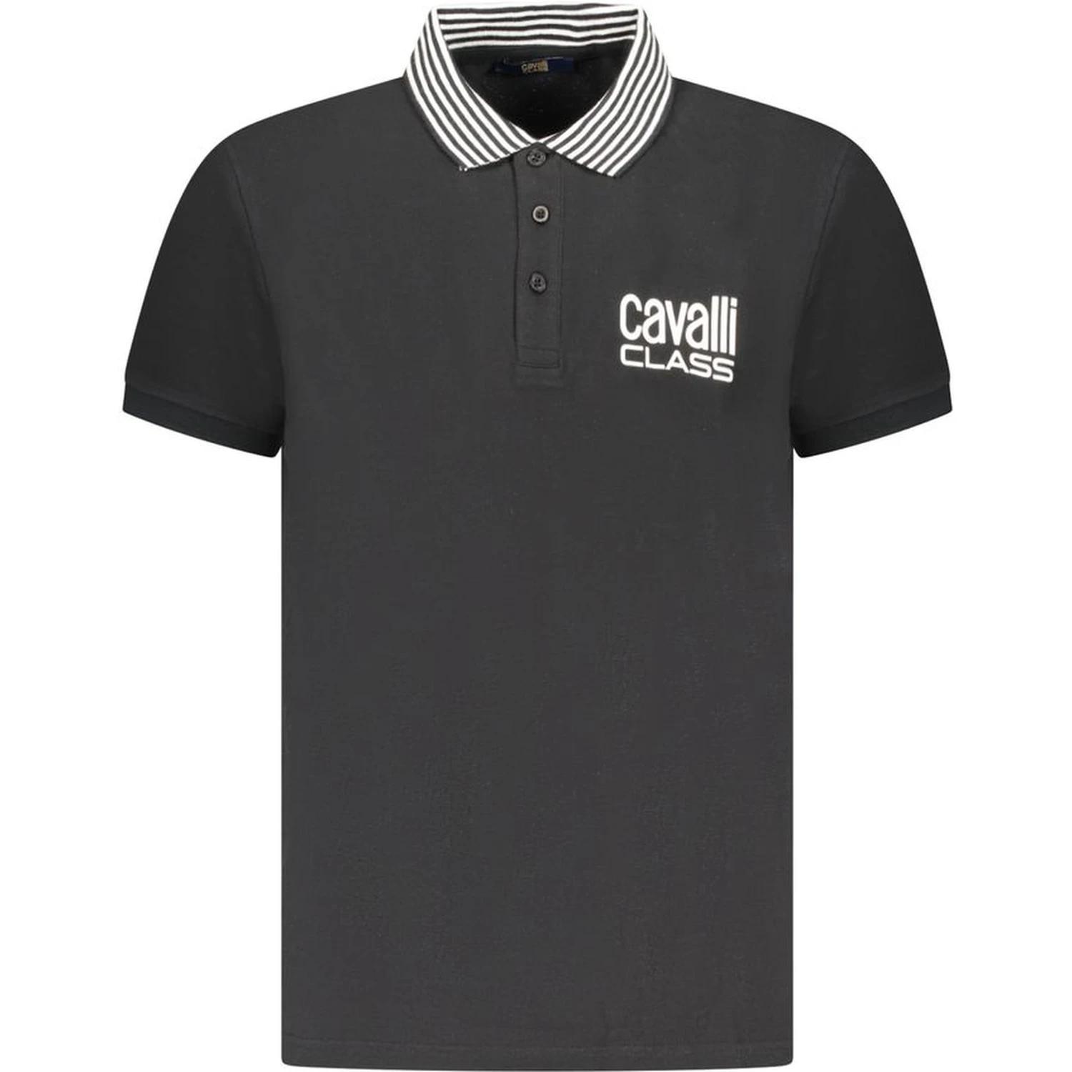 Black Cotton Polo Shirt