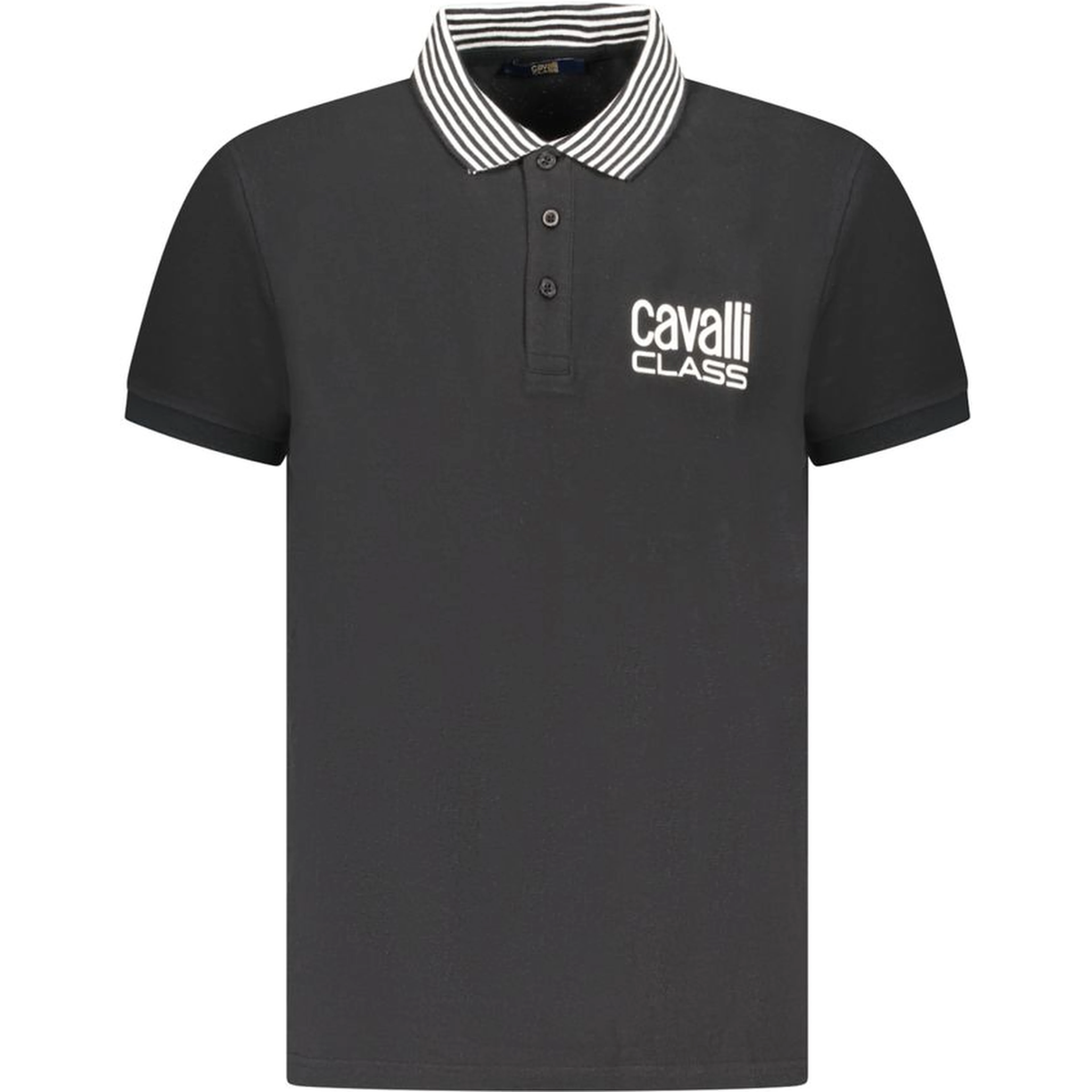 Black Cotton Polo Shirt