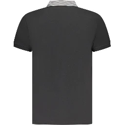 Black Cotton Polo Shirt