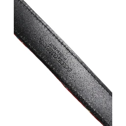 Red Floral DG Embellished Metal Buckle Belt