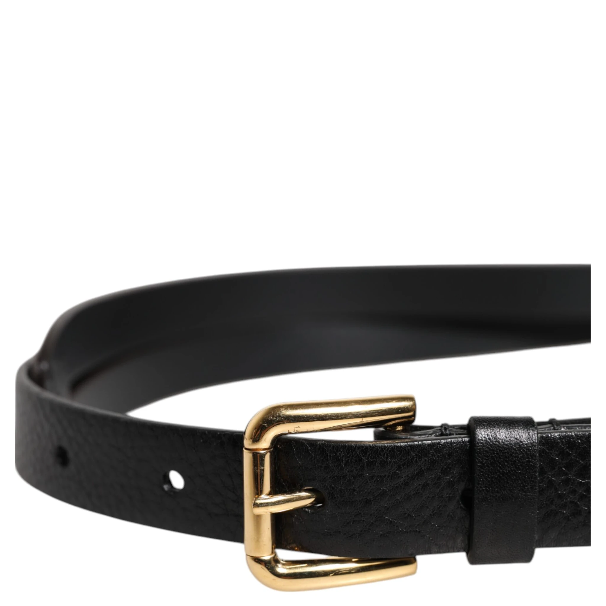 Black Leopard Classic Gold Metal Buckle Belt