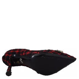 Red Black Tweed DG Amore Heels Pumps Shoes