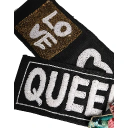 Black Stretch Multicolor Embellished Waist Belt