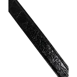 Black Alligator Leather Bag Shoulder Strap