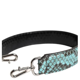 Black Blue Exotic Leather Bag Shoulder Strap