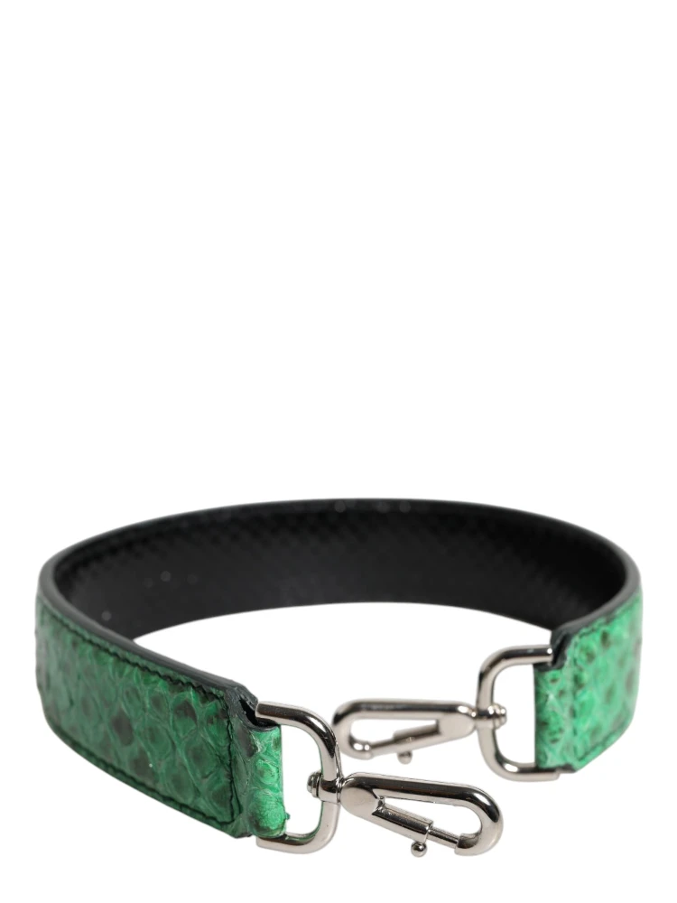 Black Green Exotic Leather Bag Shoulder Strap
