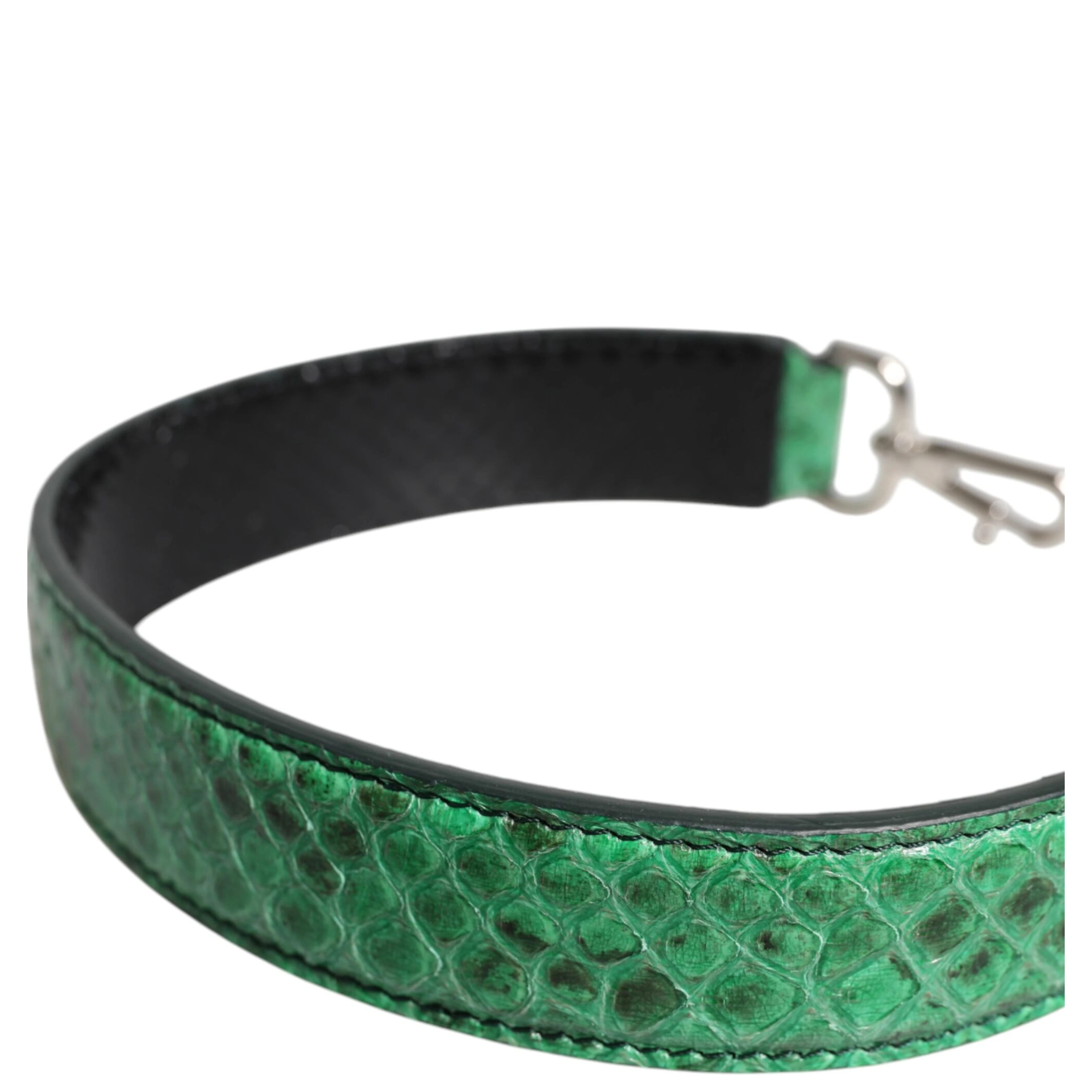 Black Green Exotic Leather Bag Shoulder Strap