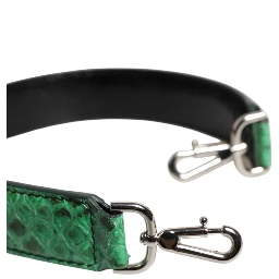 Black Green Exotic Leather Bag Shoulder Strap