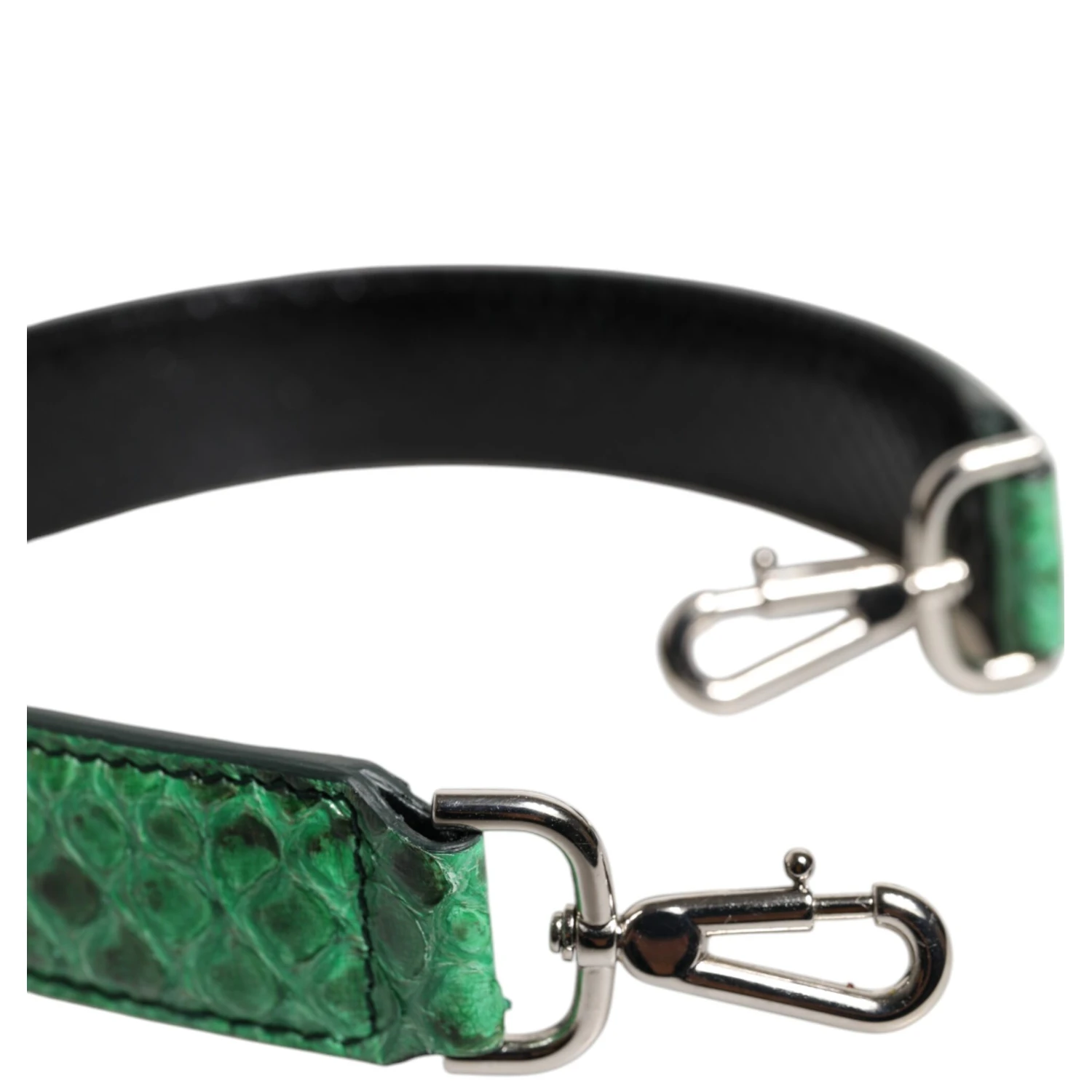 Black Green Exotic Leather Bag Shoulder Strap