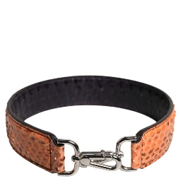 Black Beige Exotic Leather Bag Shoulder Strap