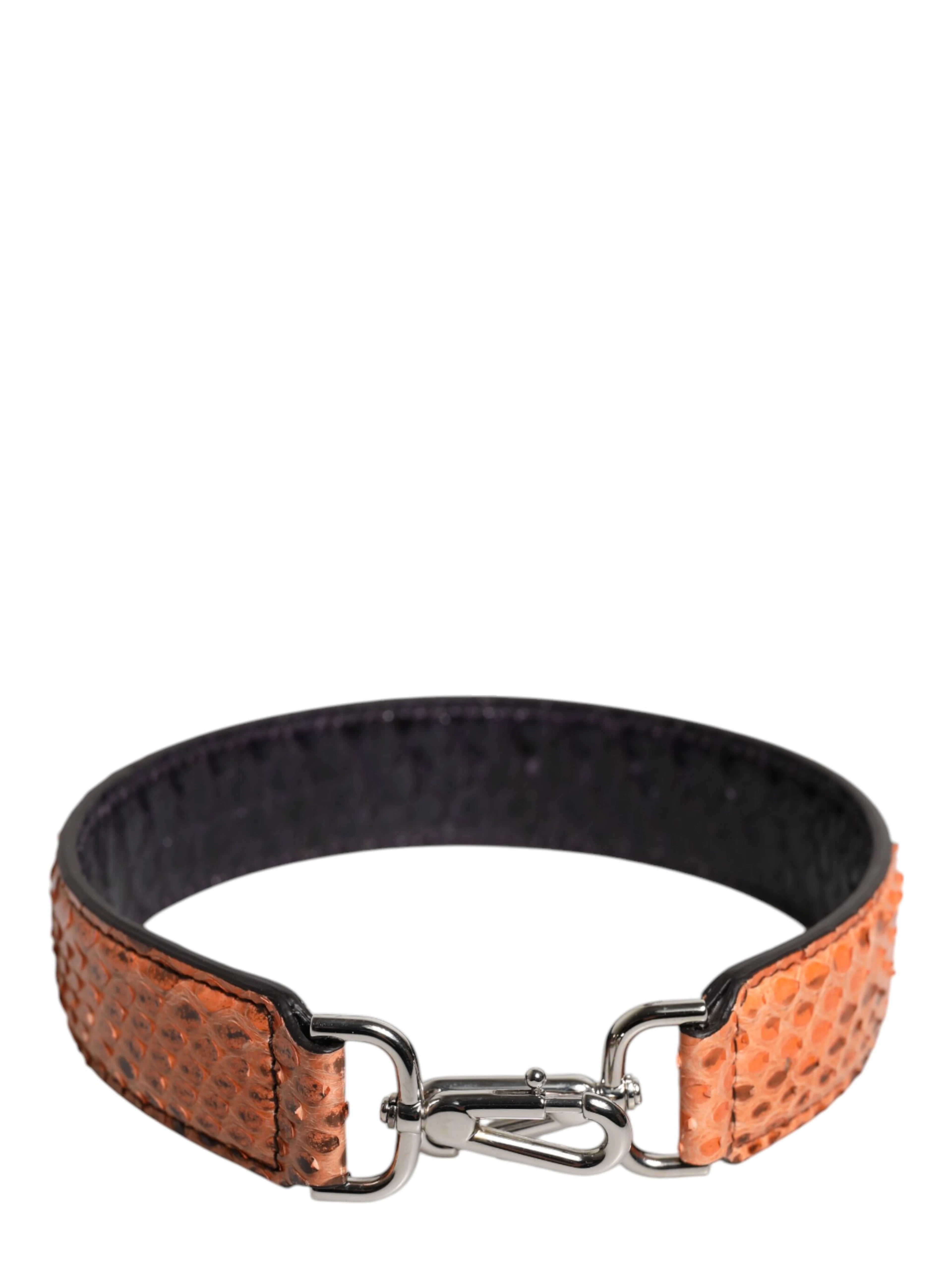 Black Beige Exotic Leather Bag Shoulder Strap
