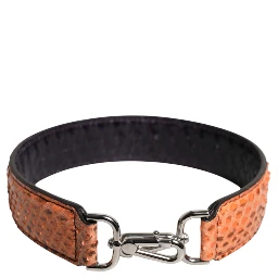 Black Beige Exotic Leather Bag Shoulder Strap