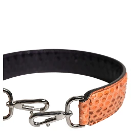 Black Beige Exotic Leather Bag Shoulder Strap