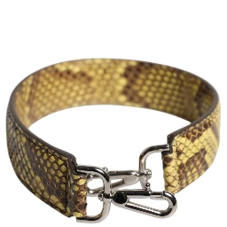 Yellow Exotic Leather Bag Shoulder Strap
