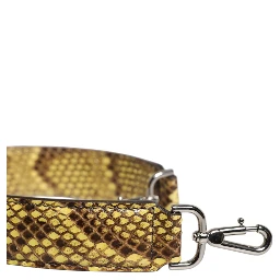 Yellow Exotic Leather Bag Shoulder Strap