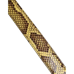 Yellow Exotic Leather Bag Shoulder Strap