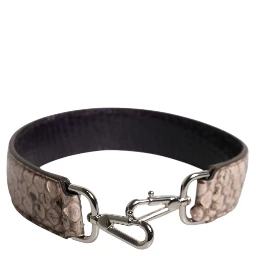 Black Cream Exotic Leather Bag Shoulder Strap