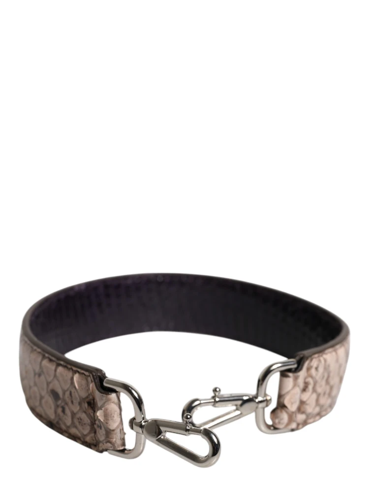Black Cream Exotic Leather Bag Shoulder Strap alternative