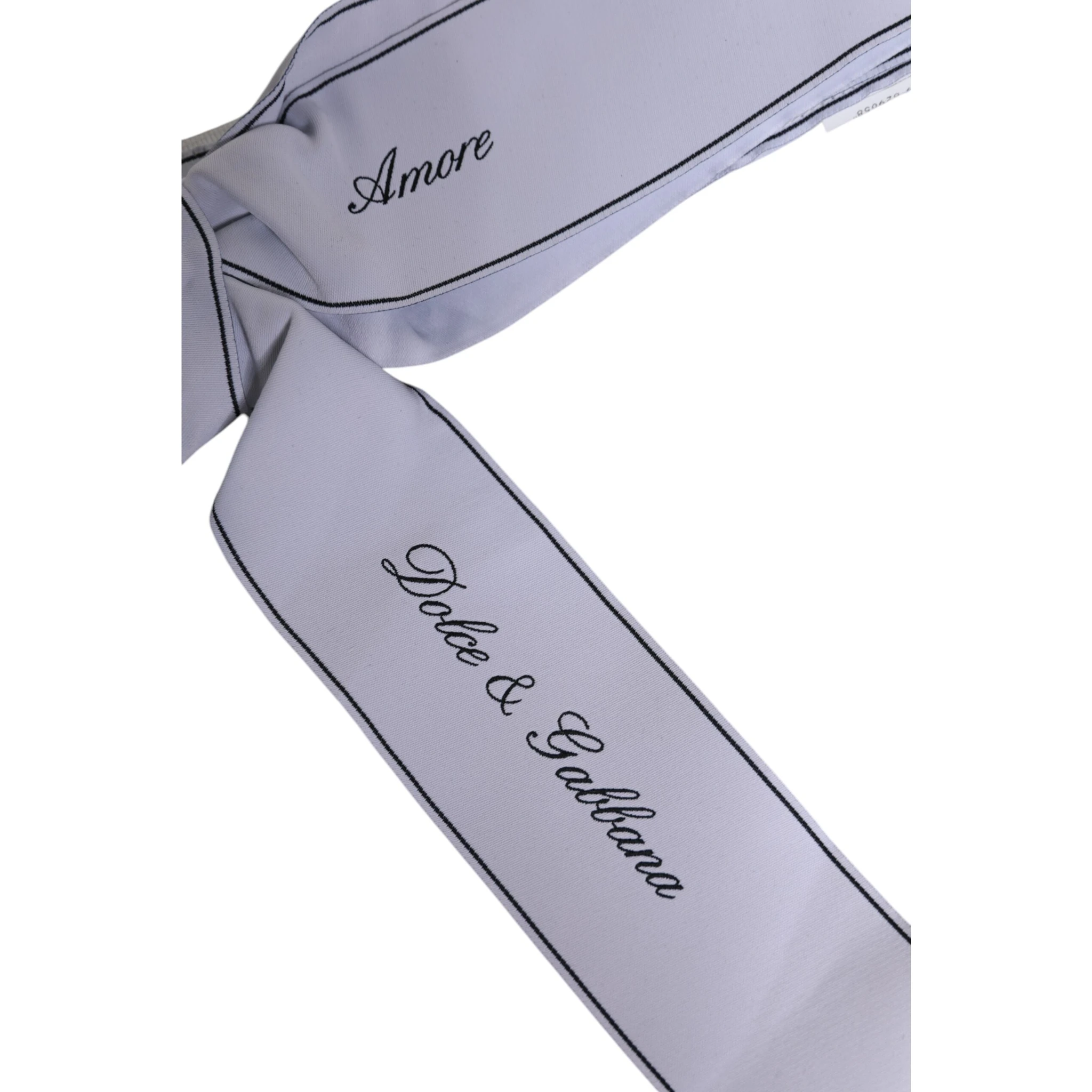 White Waist Ribbon Wide Bow Logo Belt