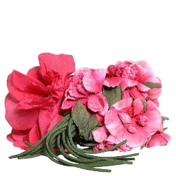 Multicolor Floral Applique Detail Tie Belt