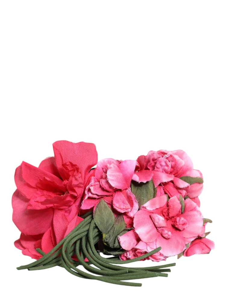 Multicolor Floral Applique Detail Tie Belt alternative