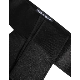 Black Satin Wide Waist Belt