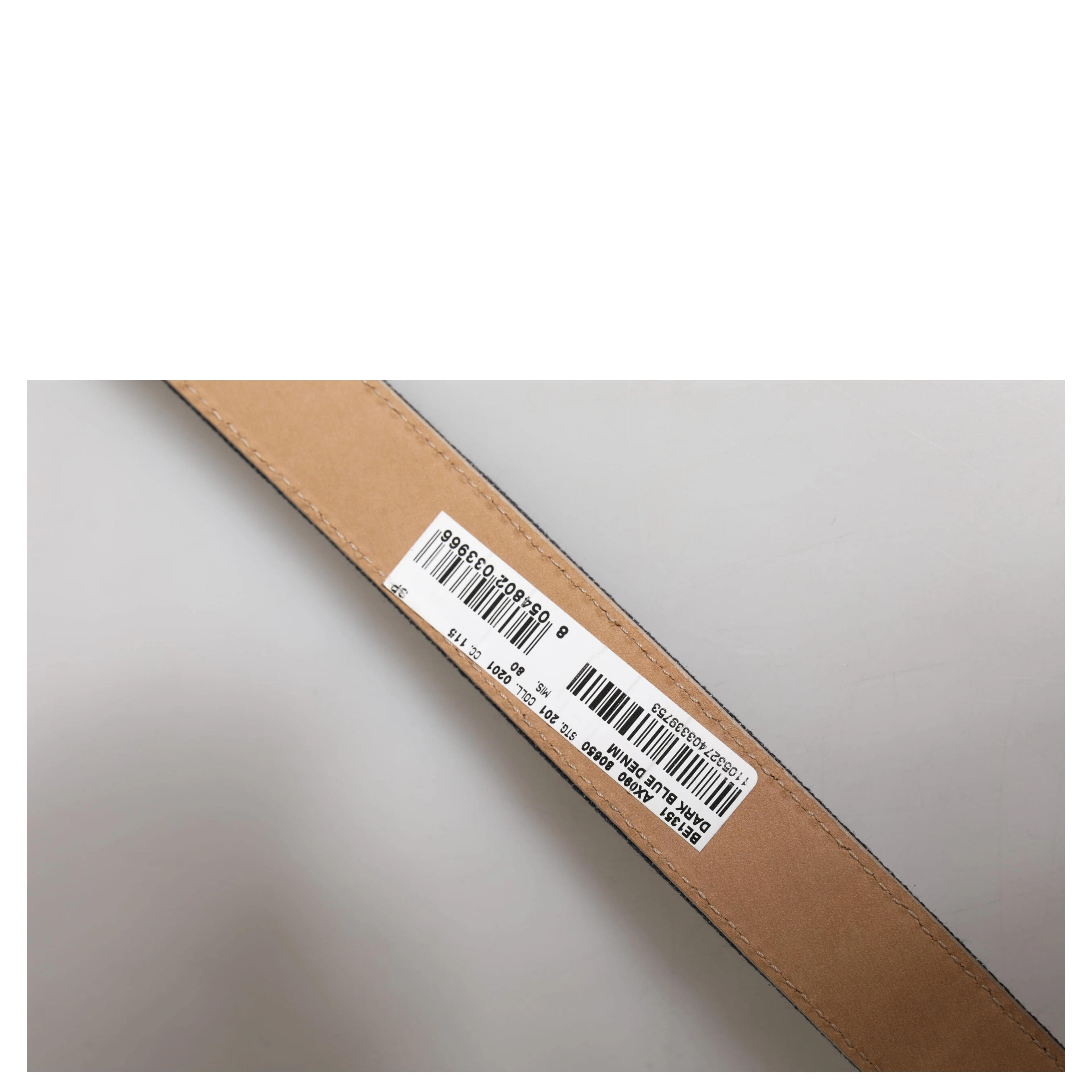 Blue Denim Silver Logo Metal Waist Buckle Belt
