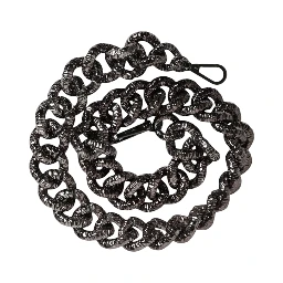 Black Chain Logo Engraved Bag Shoulder Strap