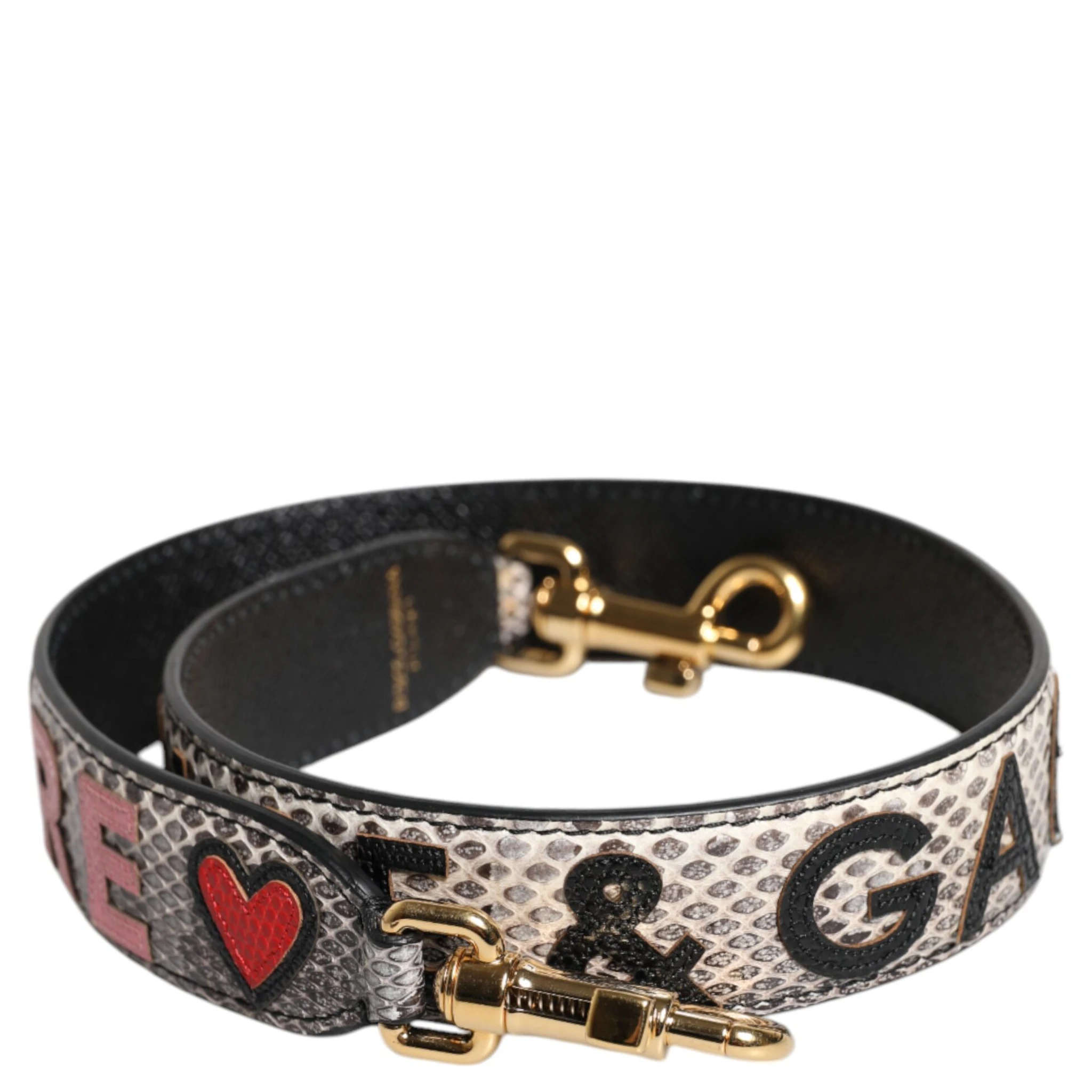 Multicolor DG AMORE Patch Bag Shoulder Strap