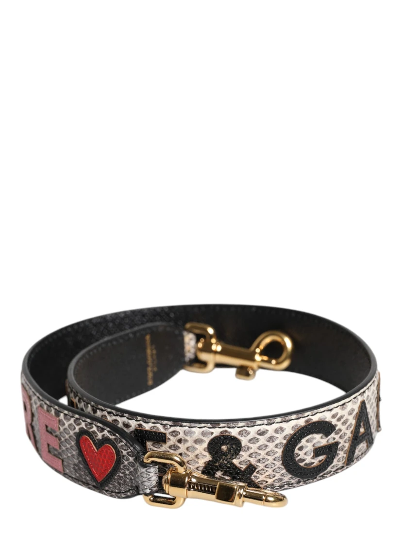 Multicolor DG AMORE Patch Bag Shoulder Strap