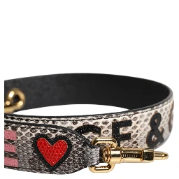 Multicolor DG AMORE Patch Bag Shoulder Strap