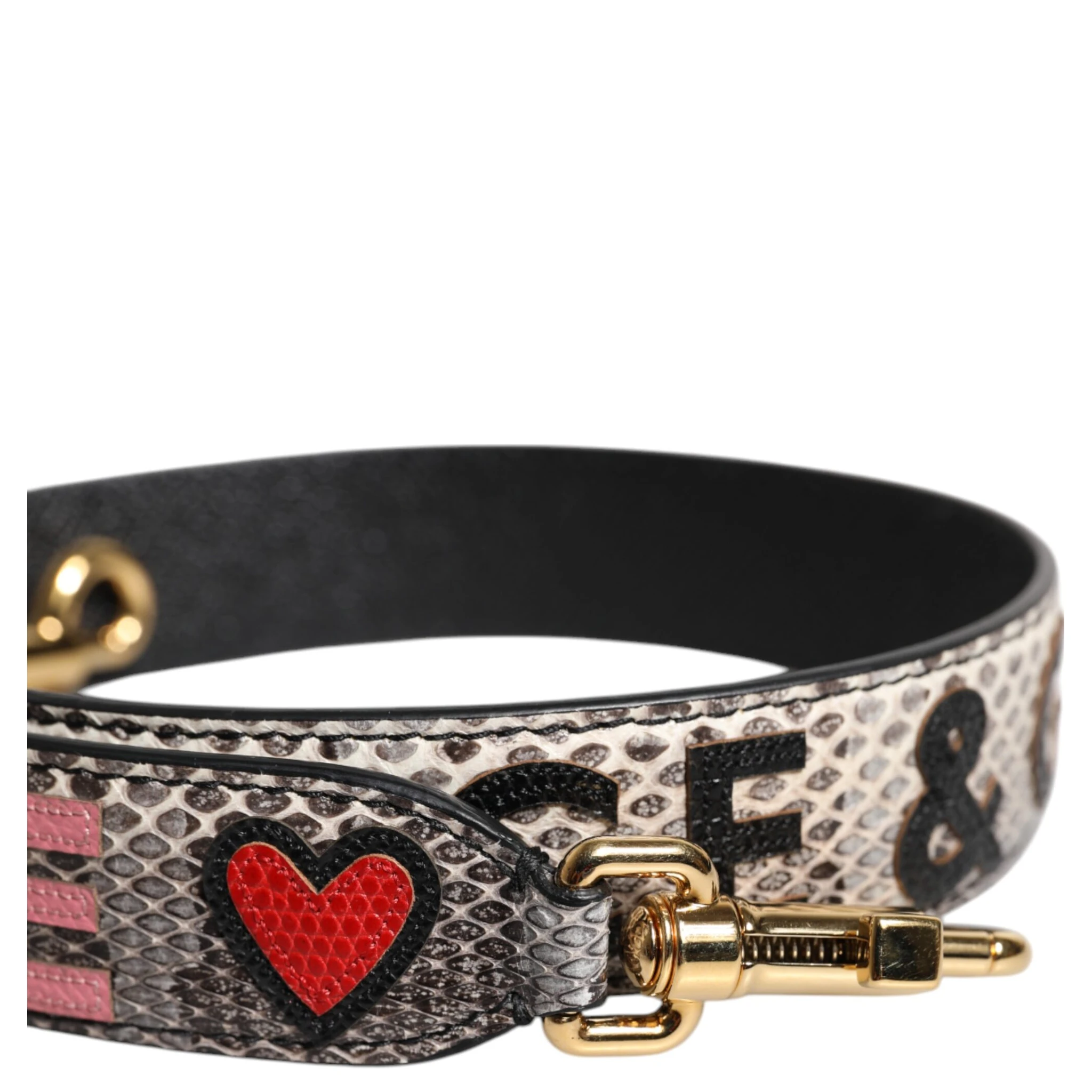 Multicolor DG AMORE Patch Bag Shoulder Strap