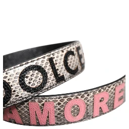 Multicolor DG AMORE Patch Bag Shoulder Strap