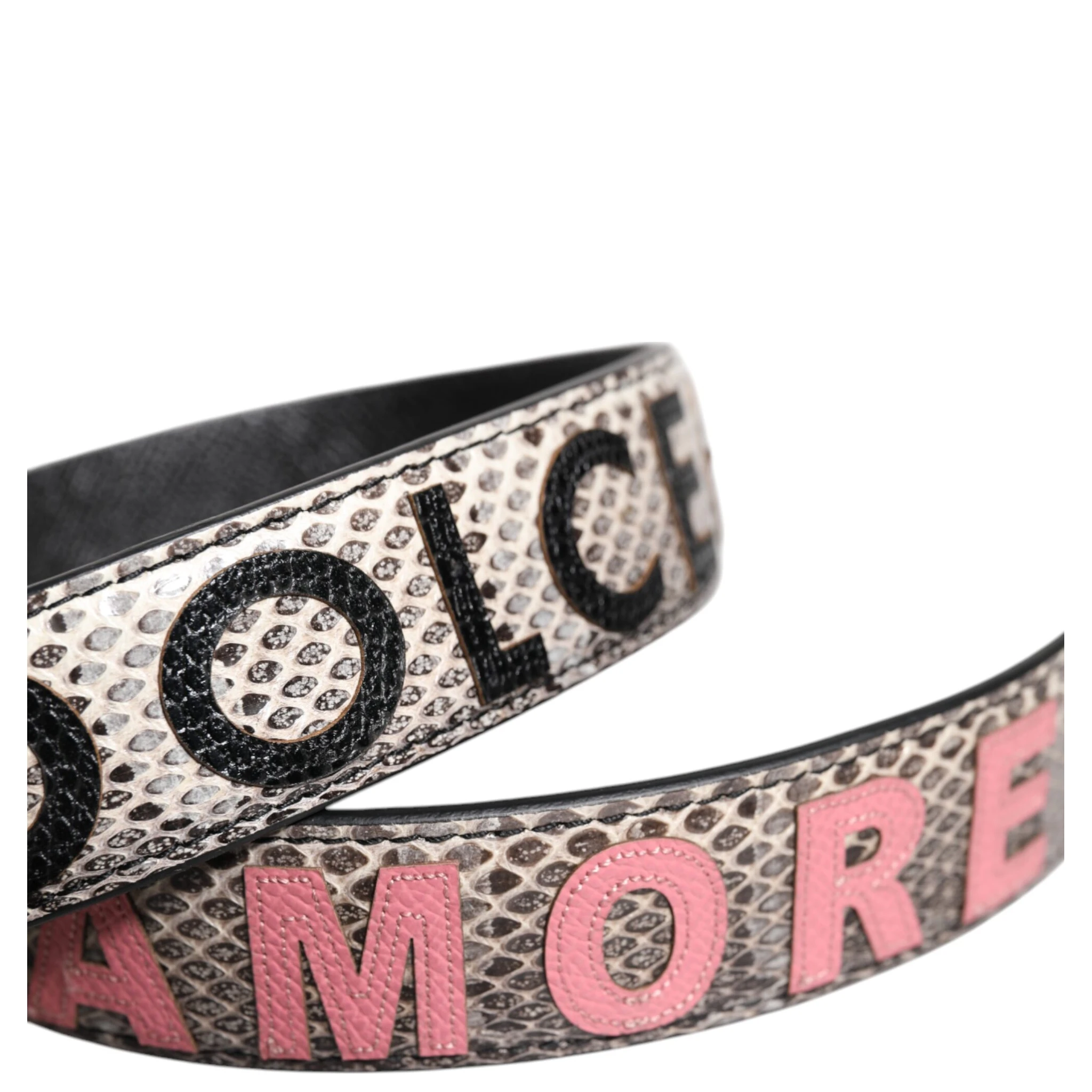 Multicolor DG AMORE Patch Bag Shoulder Strap