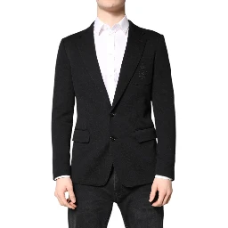 Black Wool Slim Fit Coat Blazer Jacket Suit