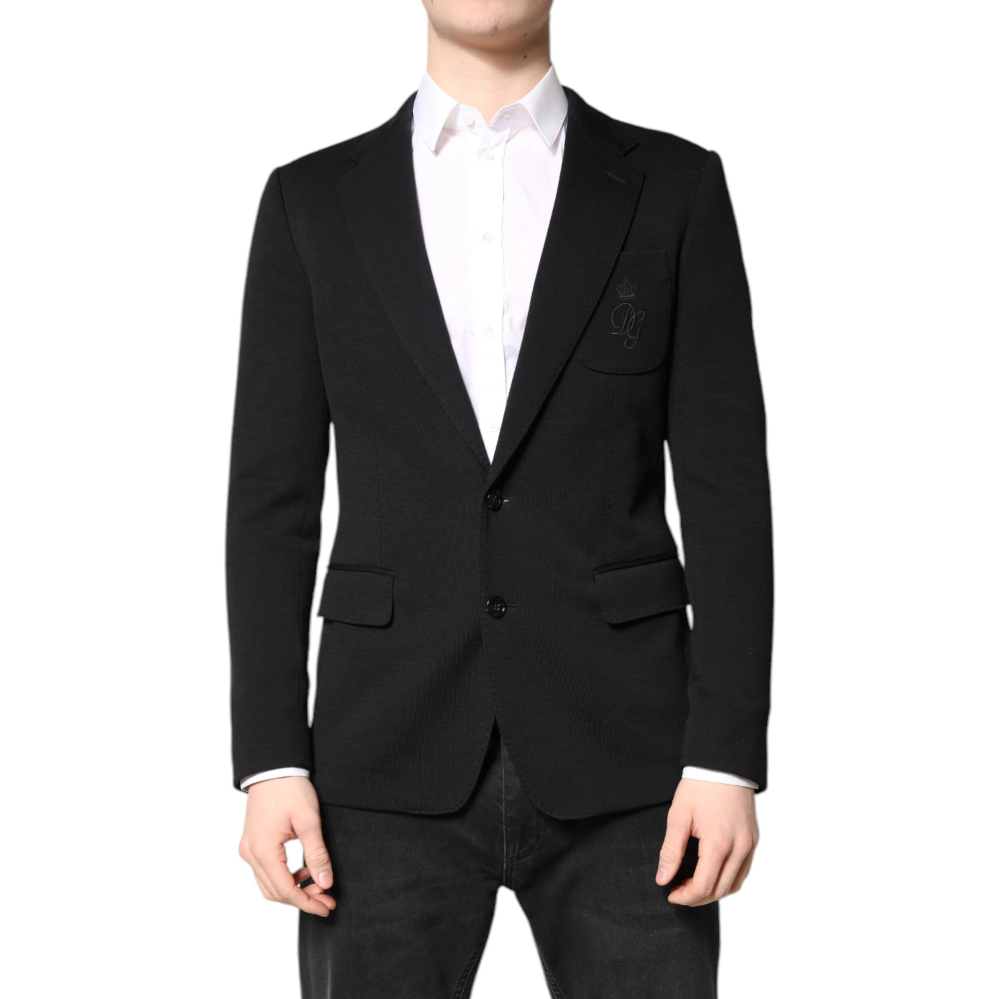 Black Wool Slim Fit Coat Blazer Jacket Suit