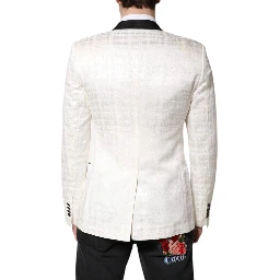 White Black Single Breasted Coat Blazer Suit