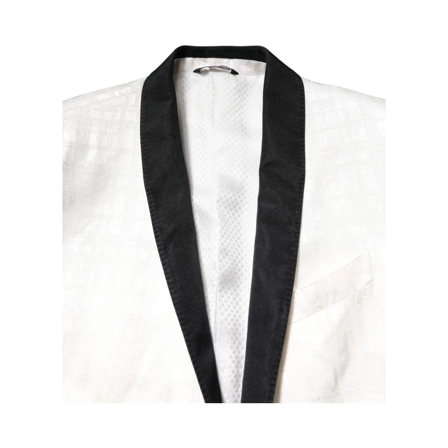 White Black Single Breasted Coat Blazer Suit