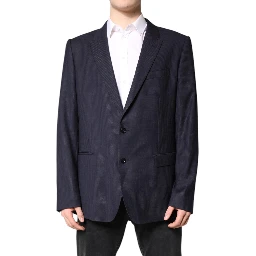 Black Wool Single Breasted Coat Blazer Suit