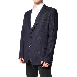 Black Wool Single Breasted Coat Blazer Suit