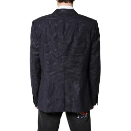 Black Wool Single Breasted Coat Blazer Suit