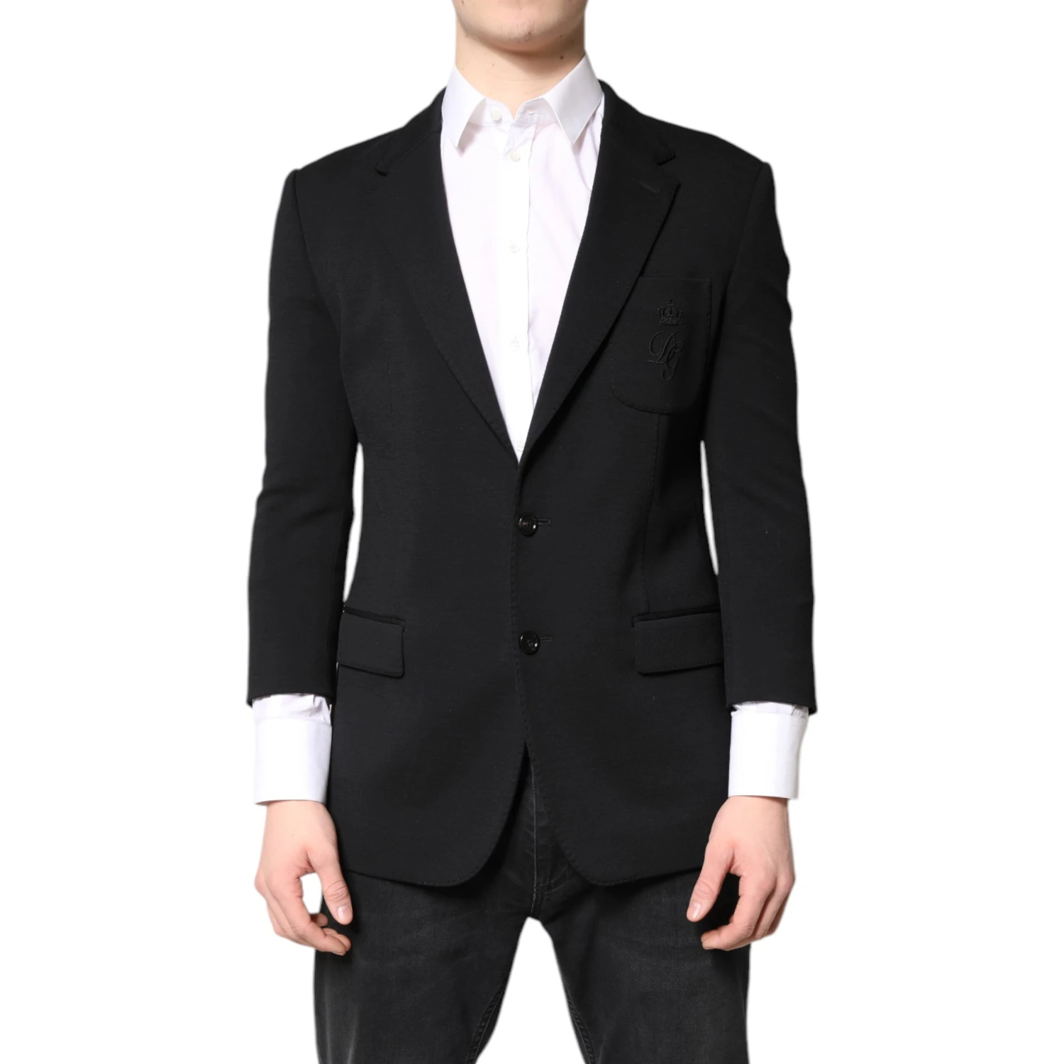 Black Single Breasted Men Coat Blazer Suit
