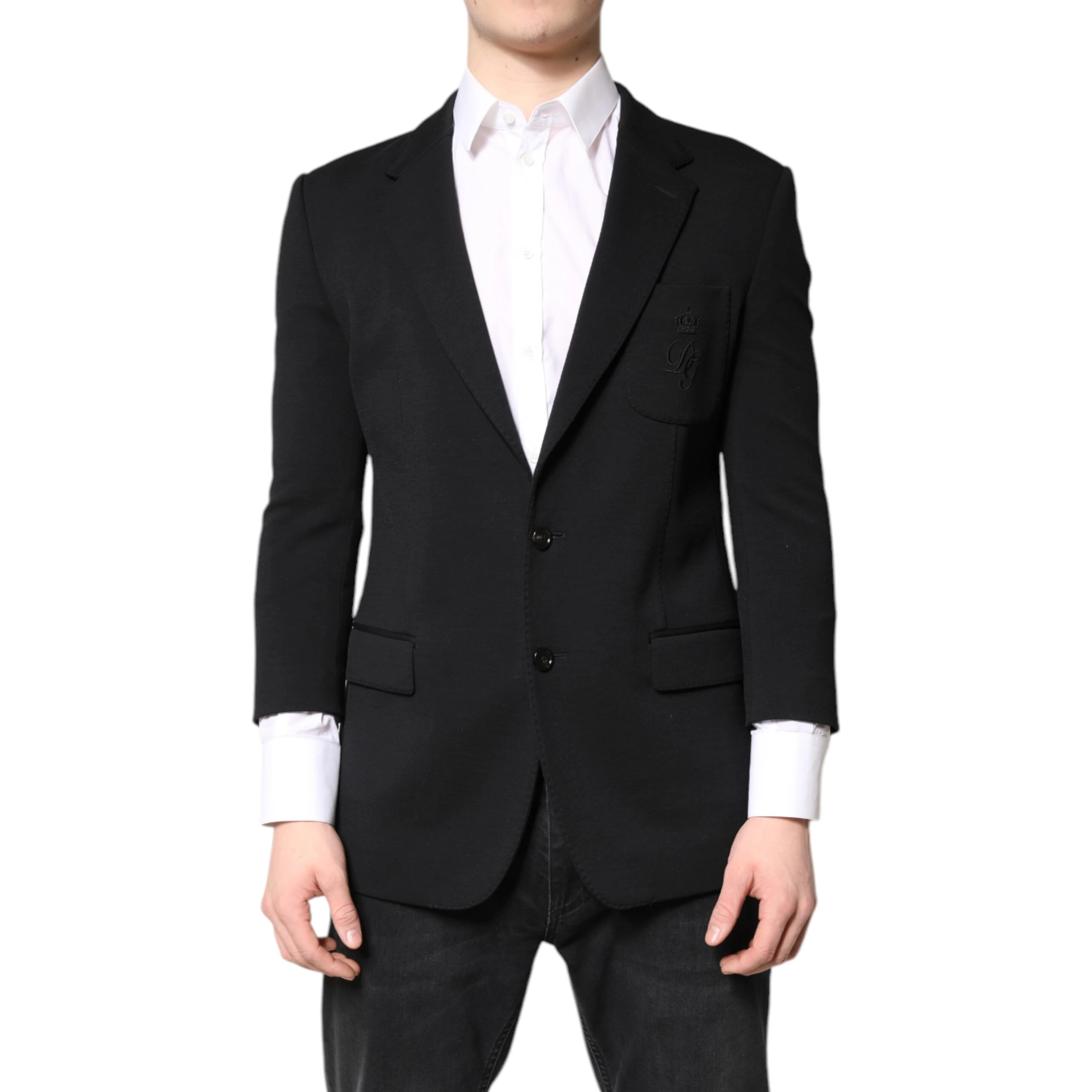 Black Single Breasted Men Coat Blazer Suit