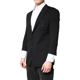Black Single Breasted Men Coat Blazer Suit