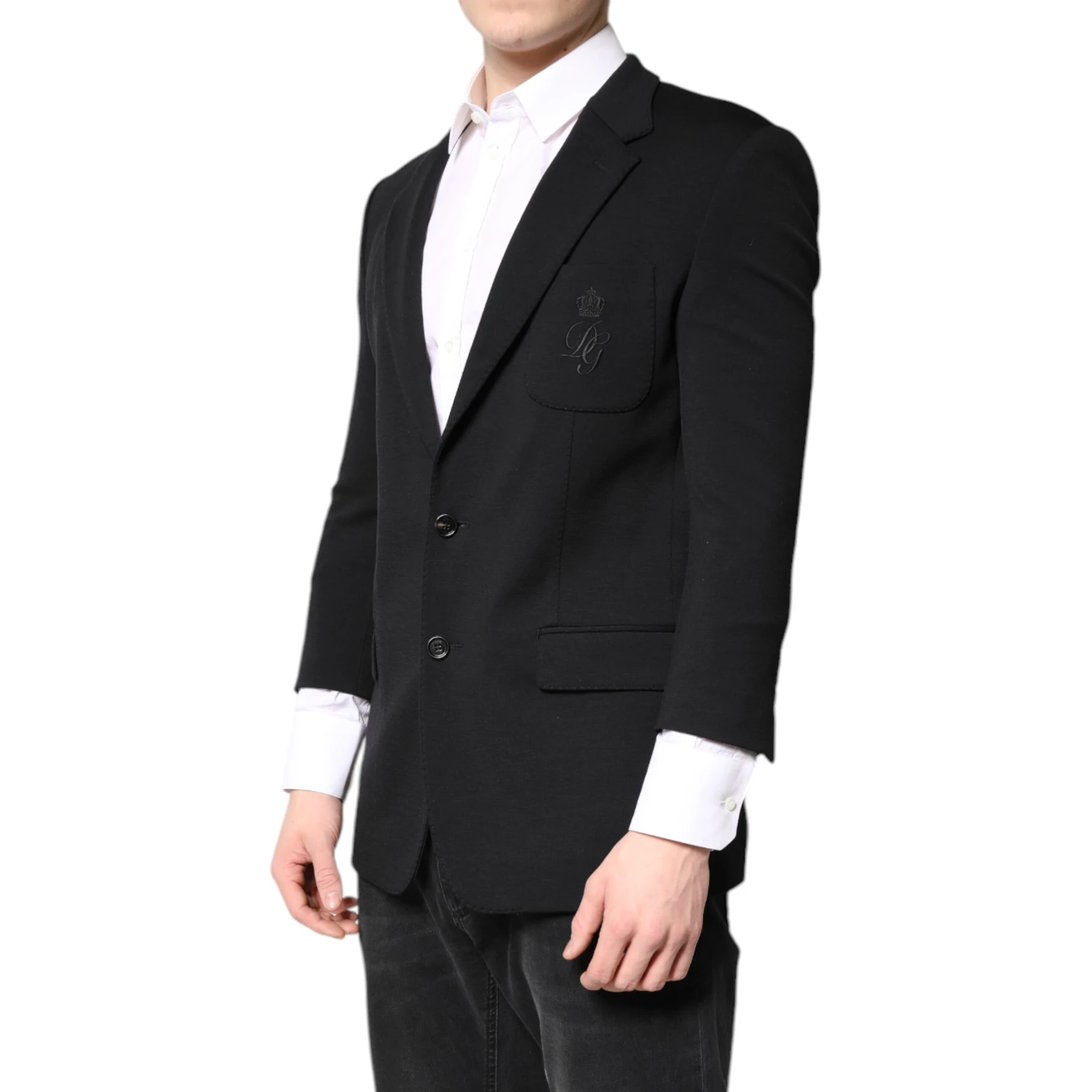 Black Single Breasted Men Coat Blazer Suit