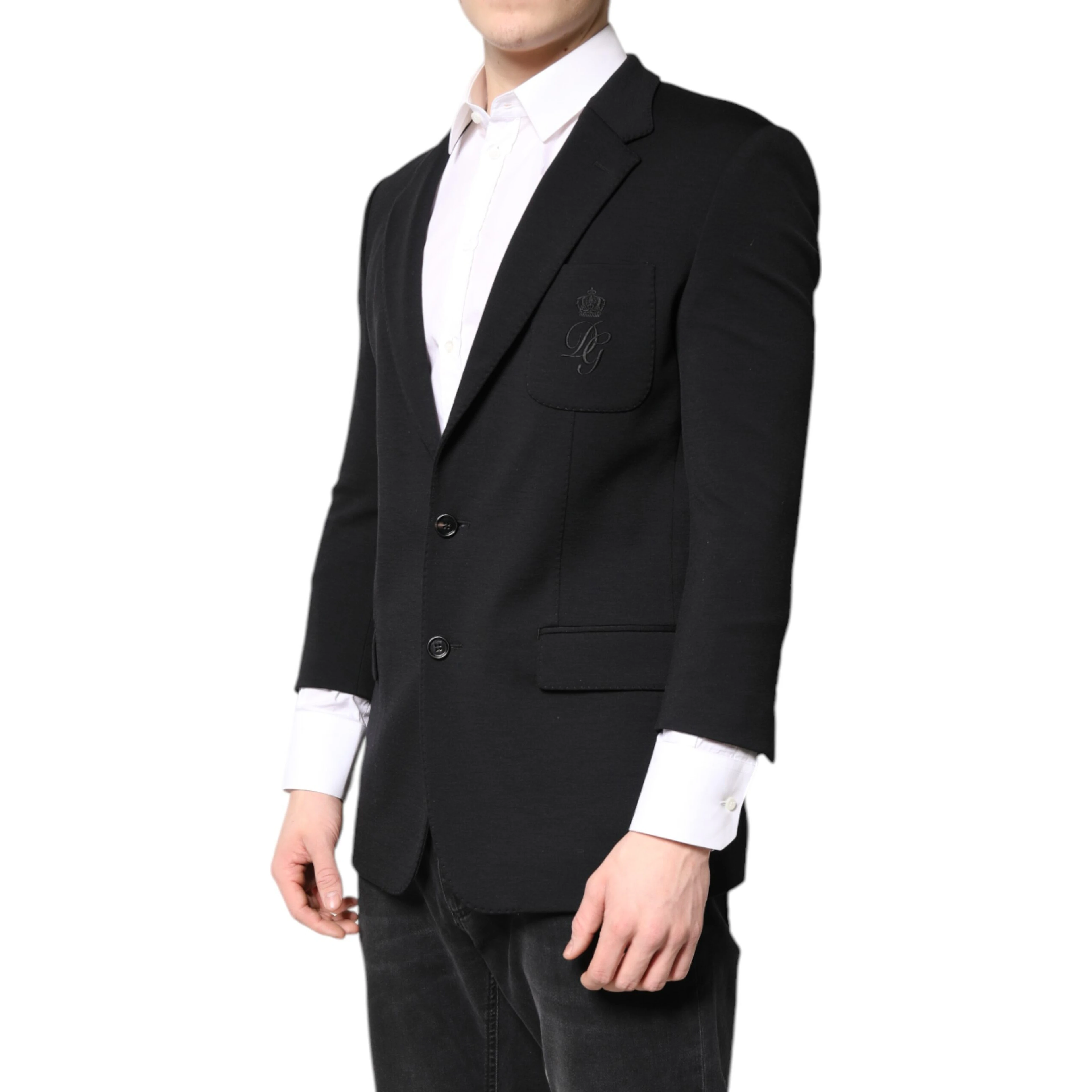 Black Single Breasted Men Coat Blazer Suit