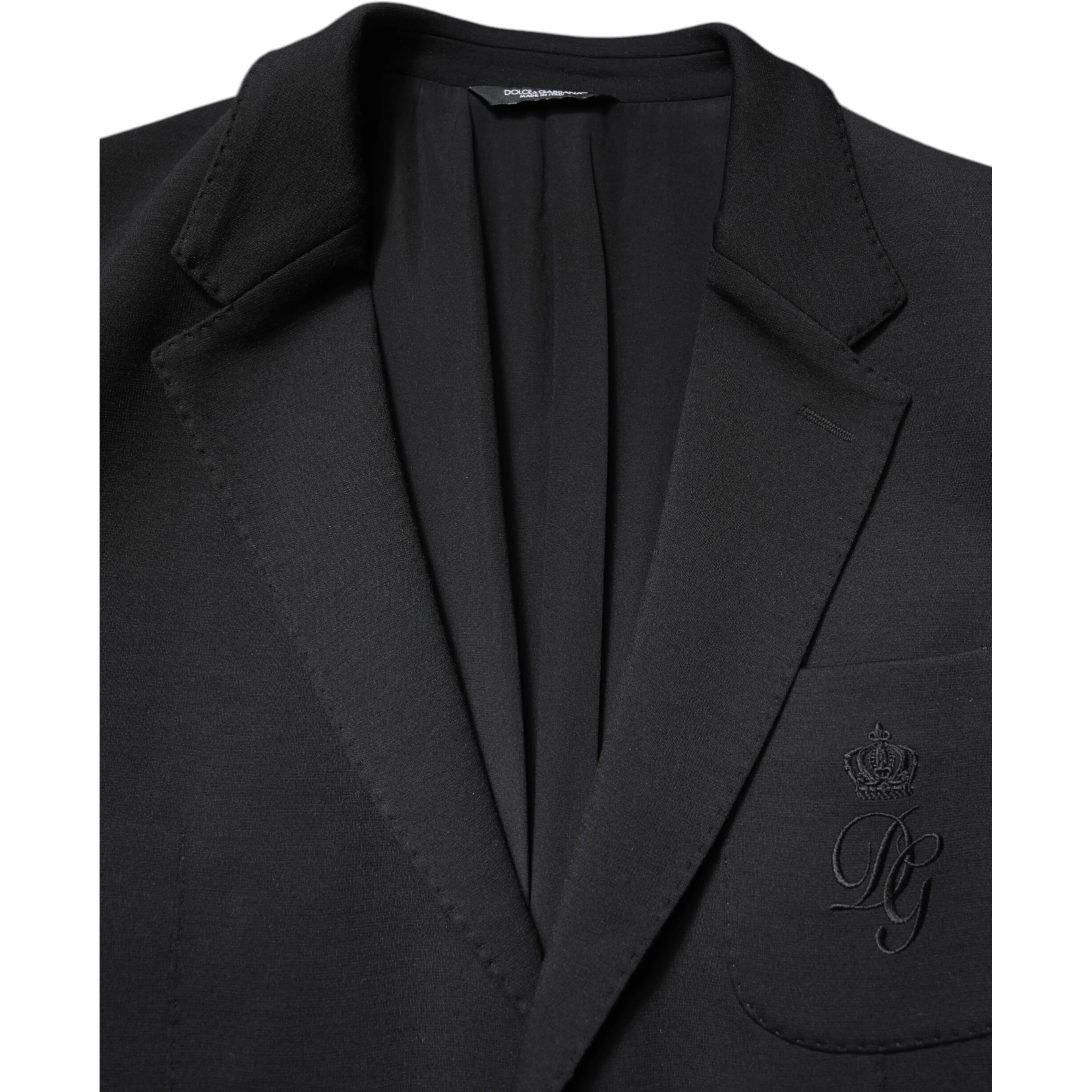 Black Single Breasted Men Coat Blazer Suit
