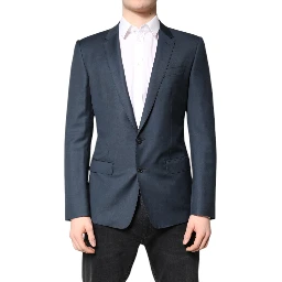 Blue Single Breasted Men Coat MARTINI Blazer