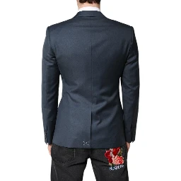 Blue Single Breasted Men Coat MARTINI Blazer