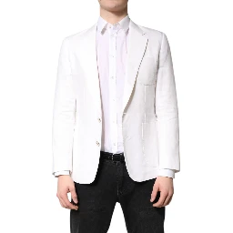 White Single Breasted Men Coat Blazer Suit